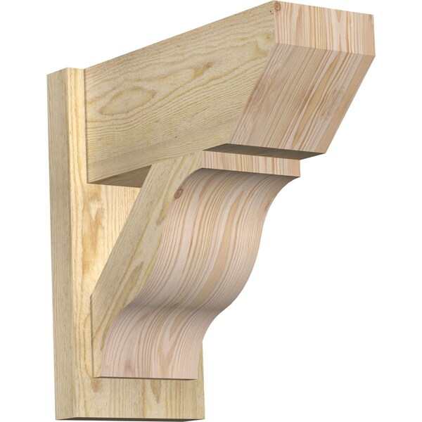 Ekena Millwork Funston Slat Rough Sawn Outlooker, Douglas Fir, 8"W x 18"D x 18"H OUT08X18X18FST06RDF - main